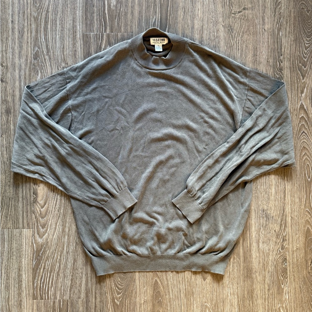 Vintage Italian Mock Neck Sweater (Size XL)
